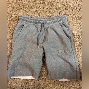 Puma Gray Athletic Shorts with Elastic Waistband
